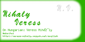 mihaly veress business card